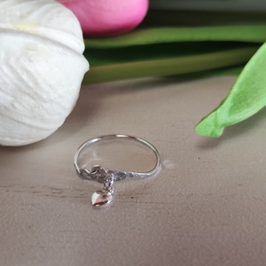 Egyedi gyűrű, S925 ezüst medállal. - ékszer - gyűrű - gyöngyös gyűrű - Meska.hu