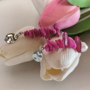 Ragyogó nemesacél fülbevaló természetes kincsekkel!  - ékszer - fülbevaló - lógó fülbevaló - Meska.hu