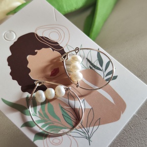 Édesvízi tenyésztett gyöngy fülbevaló!, Ékszer, Fülbevaló, Lógós kerek fülbevaló, Ékszerkészítés, MESKA