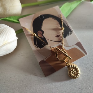 Tengeri elegancia: Nemesacél nyaklánc csiga medállal! - ékszer - nyaklánc - medálos nyaklánc - Meska.hu