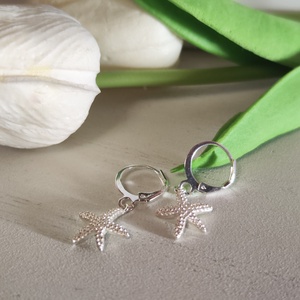 Tengeri Csillag S925 Ezüst Fülbevaló!, Ékszer, Fülbevaló, Lógó fülbevaló, Ékszerkészítés, Gyöngyfűzés, gyöngyhímzés, MESKA