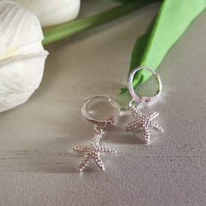 Tengeri Csillag S925 Ezüst Fülbevaló! - ékszer - fülbevaló - lógó fülbevaló - Meska.hu