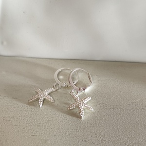 Tengeri Csillag S925 Ezüst Fülbevaló! - ékszer - fülbevaló - lógó fülbevaló - Meska.hu