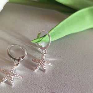 Tengeri Csillag S925 Ezüst Fülbevaló! - ékszer - fülbevaló - lógó fülbevaló - Meska.hu