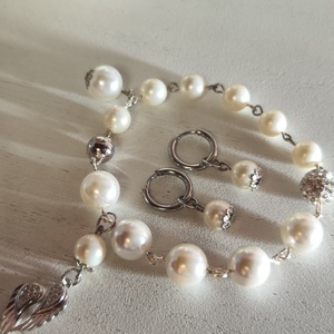 Különleges kagylógyöngy, ásvány szett, díszcsomagolásban! - esküvő - ékszer - ékszerszett - Meska.hu