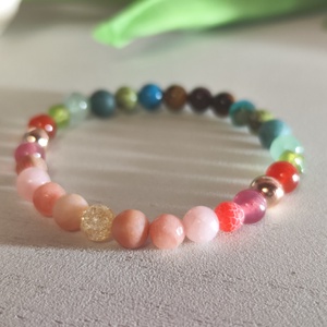 Egyedi ősz színtípus karkötő � Ragyogó meleg harmónia! - ékszer - karkötő - ásványkarkötő - Meska.hu