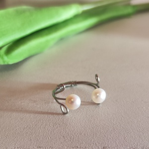 Egyedi kézzel készült édesvízi tenyésztett gyöngy gyűrű! - ékszer - gyűrű - gyöngyös gyűrű - Meska.hu