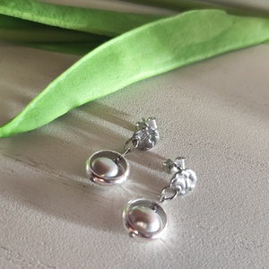 Egyedi, barokk édesvízi tenyésztett gyöngy fülbevaló, hematittal! - ékszer - fülbevaló - lógó fülbevaló - Meska.hu