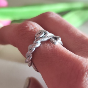 Egyedi Unisex kézműves csavart gyűrű � ezüst acélhuzal, multifunkciós! - ékszer - gyűrű - gyöngyös gyűrű - Meska.hu