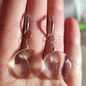 2 az 1-ben Pitypang Varázs � Nemesacél Gyanta Fülbevaló - Meska.hu