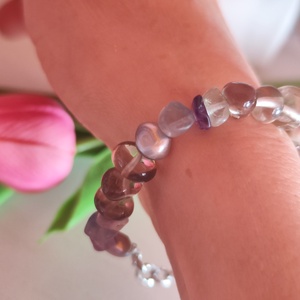 Harmónia és Elegancia: Nemesacél Karkötő Barokk Gyönggyel és Ásványokkal - ékszer - karkötő - ásványkarkötő - Meska.hu