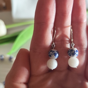 Kék-Fehér Elegancia � Hójáde és Orchidea Kerámia Ékszerszett - ékszer - ékszerszett - Meska.hu