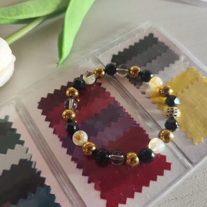 Éjféli Arany Luxus � Kézműves Ásvány Karkötő Tél és Ősz Típusoknak - Meska.hu