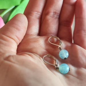 Égszínkék Harmónia � Nemesacél Achát és Hegyikristály Ékszerszett  - ékszer - ékszerszett - Meska.hu