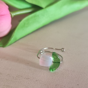 Tavaszi Megújulás az Ujjaidon � Egyedi Tulipán Gyűrű - ékszer - gyűrű - gyöngyös gyűrű - Meska.hu