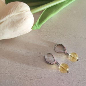 Ásványok Ereje � Nemesacél Biztonsági Kapcsos Fülbevalók  - ékszer - fülbevaló - lógós kerek fülbevaló - Meska.hu