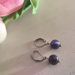 Ásványok Ereje � Nemesacél Biztonsági Kapcsos Fülbevalók  - ékszer - fülbevaló - lógós kerek fülbevaló - Meska.hu