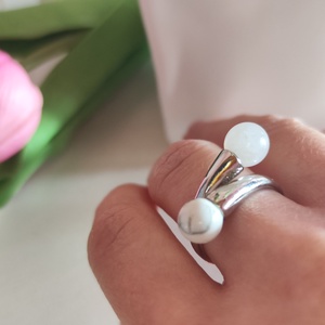 Harmónia Kétszeresen � Kézműves Ásványgyűrű (Választható Párosítás) - ékszer - gyűrű - többköves gyűrű - Meska.hu