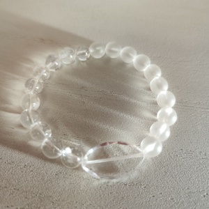 Hegyikristály Harmónia � Elegáns Matt és Fényes Ásványkarkötő , Ékszer, Karkötő, Ásványkarkötő, Ékszerkészítés, Gyöngyfűzés, gyöngyhímzés, MESKA