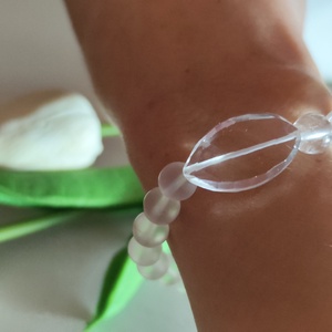 Hegyikristály Harmónia � Elegáns Matt és Fényes Ásványkarkötő  - ékszer - karkötő - ásványkarkötő - Meska.hu