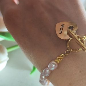 Anya Igazgyöngy Karkötő � Elegancia Tavasz Típusú Hölgyeknek (Nemesacél) - ékszer - karkötő - gyöngyös karkötő - Meska.hu