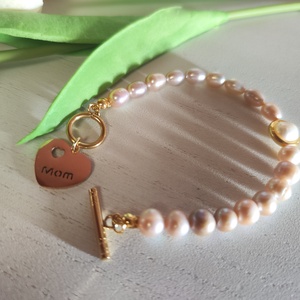 Anya Igazgyöngy Karkötő � Elegancia Tavasz Típusú Hölgyeknek (Nemesacél) - ékszer - karkötő - gyöngyös karkötő - Meska.hu