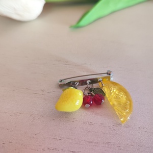 Mediterrán Nyár � Nemesacél Design Kitűző Üveggyönggyel  - ékszer - kitűző és bross - Meska.hu