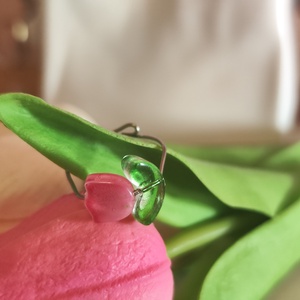 Tavaszi Megújulás az Ujjaidon � Egyedi Nemesacél Tulipán Gyűrű  - ékszer - gyűrű - gyöngyös gyűrű - Meska.hu
