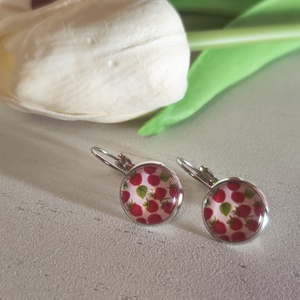 Epervarázs � Nemesacél Üveglencsés Fülbevaló  - ékszer - fülbevaló - lógó fülbevaló - Meska.hu