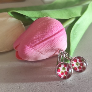 Epervarázs � Nemesacél Üveglencsés Fülbevaló  - ékszer - fülbevaló - lógó fülbevaló - Meska.hu