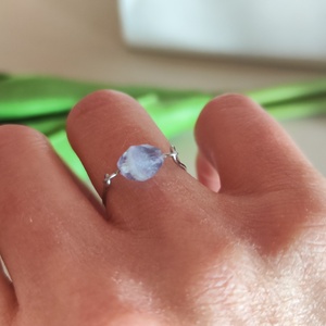 Egyedi AAA minőségű Fluorit ásványgyűrű � Kézzel hajlított nemesacél ékszer, Ékszer, Gyűrű, Gyöngyös gyűrű, Ékszerkészítés, MESKA