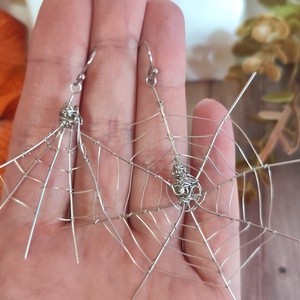 Halloween Pókháló Fülbevaló � Egyedi, Kézzel Készült Nemesacél Ékszer - Meska.hu