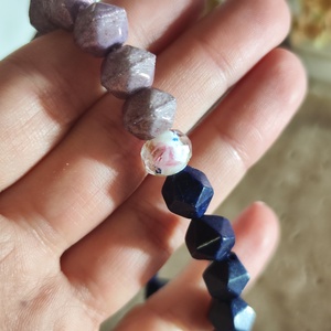 Varázslatos Harmónia � Lapis Lazuli és Cseh Kristály Gumis Karkötő - ékszer - karkötő - ásványkarkötő - Meska.hu