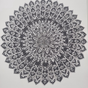 Fekete-fehér mandala, Művészet, Grafika & Illusztráció, Egyéb rajzok, Fotó, grafika, rajz, illusztráció, MESKA