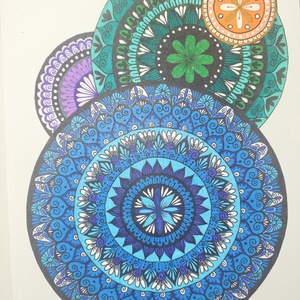 Színes mandala, Művészet, Grafika & Illusztráció, Egyéb rajzok, Fotó, grafika, rajz, illusztráció, MESKA