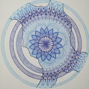 Üveg mandala, Művészet, Grafika & Illusztráció, Egyéb rajzok, , MESKA