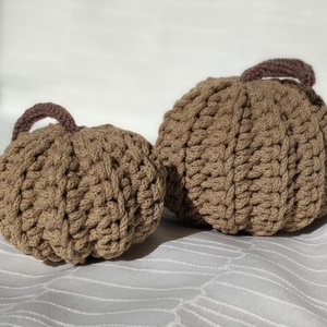 Horgolt makk tároló és tök szett - kellékek & szerszámok - dekorációs kellékek - őszi dekor - őszi dekortök - Meska.hu