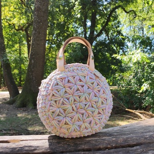 Horgolt jázmin mintás táska - táska & tok - kézitáska & válltáska - vállon átvethető táska - Meska.hu