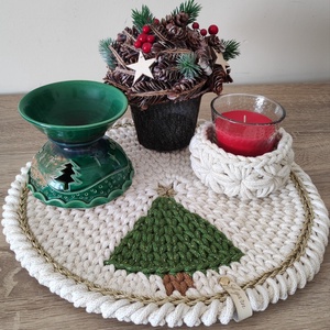 Jázmin mintás gyertyatartó - karácsony - karácsonyi lakásdekoráció - karácsonyi illatgyertya, mécses - Meska.hu