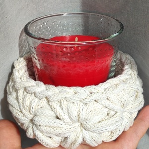 Jázmin mintás gyertyatartó - karácsony - karácsonyi lakásdekoráció - karácsonyi illatgyertya, mécses - Meska.hu