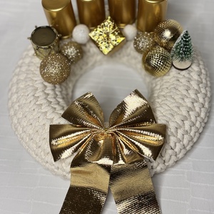 Horgolt adventi koszorú - Meska.hu