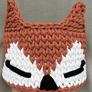 Horgolt rókás kosár, Baba - mama, Játéktároló, Babaszobabútor, Horgolás, MESKA