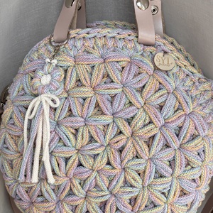 Horgolt jázmin mintás táska, Táska & Tok, Kézitáska & válltáska, Vállon átvethető táska, Horgolás, Varrás, MESKA