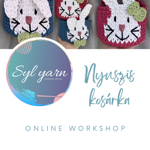 DIY szett - Nyuszis horgolt kosár - Meska.hu