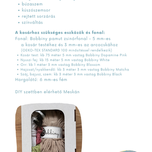 Nyuszis horgolt kosár VIDEO - diy (csináld magad) - szabásminta, útmutató - horgolási minta - Meska.hu