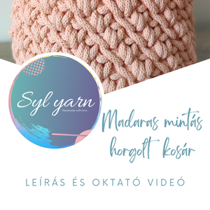 Madaras mintás horgolt kosár PDF+VIDEO - Meska.hu