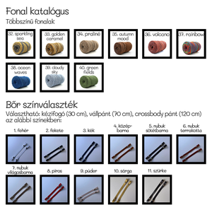 Búzaszem mintás horgolt táska zsinórfonalból - táska & tok - kézitáska & válltáska - vállon átvethető táska - Meska.hu