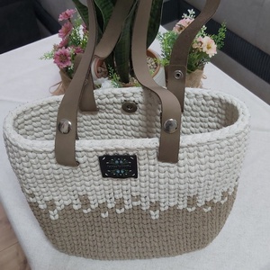 Horgolt táska búzaszem mintával - táska & tok - kézitáska & válltáska - válltáska - Meska.hu