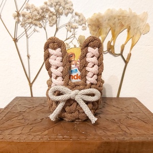 Húsvéti horgolt tojástartó kosár nyuszifülekkel, Ünnepi díszek, dekorációk, Húsvéti díszek és dekorációk, Húsvéti ajándékátadó, Horgolás, MESKA