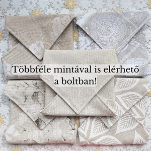 Bézs színű textil újraszalvéta PUL belsővel - táska & tok - uzsonna- & ebéd tartó - szendvics csomagoló - Meska.hu